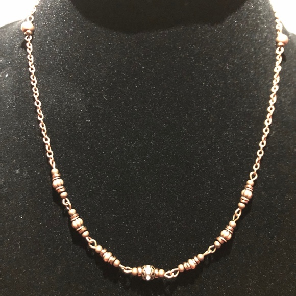 Antique Copper Beaded Necklace - Picture 1 of 6